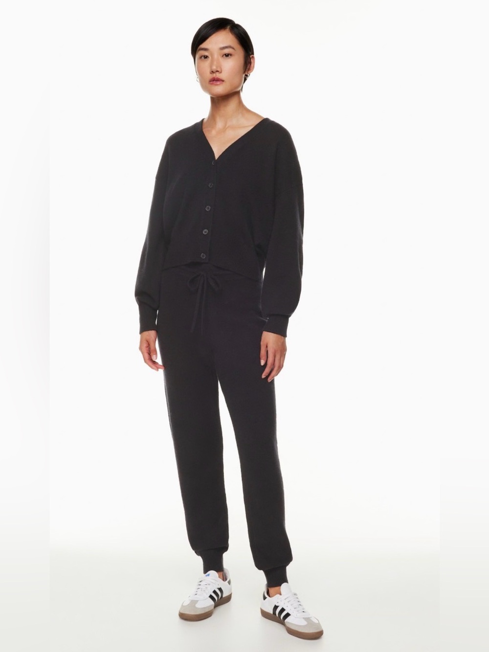 Aritzia Babaton Luxe Cashmere High Rise Jogger XXS Black